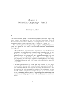 Chapter 5 Public Key Cryptology - Part II 5 February 15, 2010