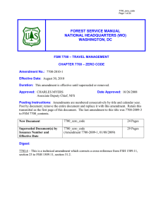 FOREST SERVICE MANUAL NATIONAL HEADQUARTERS (WO) WASHINGTON, DC