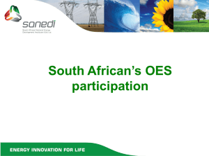 South African’s OES participation