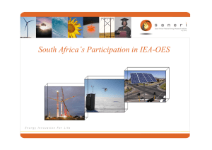 South Africa’s Participation in IEA-OES