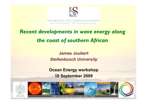 Recent developments in wave energy along the coast of southern African