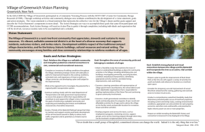 Village of Greenwich Vision Planning Greenwich, New York Vision Statement: