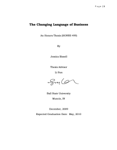The Changing Language of Business 11