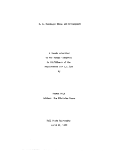 E.  E.  Cummings:  Theme  and ... A thesis  submitted to  the  Honors  Committee