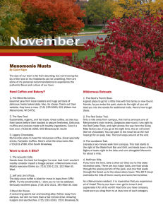 November Menomonie Musts