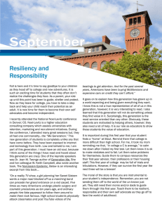 September Resiliency and Responsibility