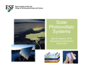 Solar Photovoltaic S stems Systems