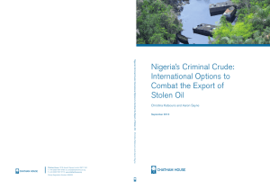 Nigeria’s Criminal Crude: International Options to Combat the Export of Stolen Oil