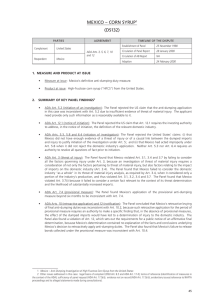 MEXICO – CORN SYRUP (DS132)