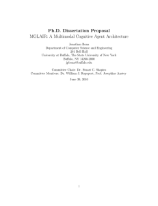 Ph.D. Dissertation Proposal MGLAIR: A Multimodal Cognitive Agent Architecture
