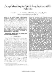 Group-Scheduling for Optical Burst Switched (OBS) Networks