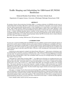 Traffic Shaping and Scheduling for OBS-based IP/WDM Backbones