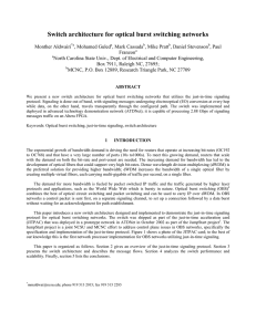 Switch architecture for optical burst switching networks