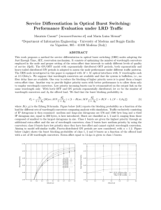 Service Differentiation in Optical Burst Switching: Performance Evaluation under LRD Traffic