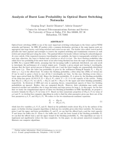 Analysis of Burst Loss Probability in Optical Burst Switching Networks