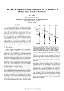 Using TCP Congestion Control to Improve the Performances of Abstract S.Y. Wang