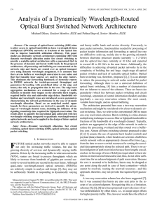 Analysis of a Dynamically Wavelength-Routed Optical Burst Switched Network Architecture