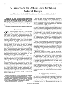 A Framework for Optical Burst Switching Network Design , Student Member, IEEE