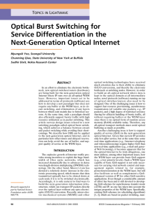 Optical Burst Switching for Service Differentiation in the Next-Generation Optical Internet A