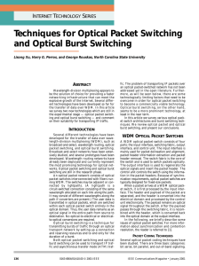 Techniques for Optical Packet Switching and Optical Burst Switching A BSTRACT