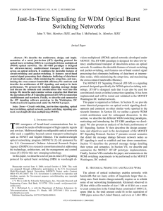 Just-In-Time Signaling for WDM Optical Burst Switching Networks , Member, IEEE,