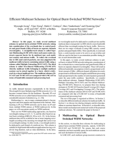 Efficient Multicast Schemes for Optical Burst-Switched WDM Networks