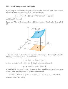 13.1 Double Integrals over Rectangles