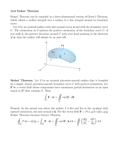 14.8 Stokes' Theorem