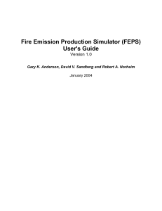 Fire Emission Production Simulator (FEPS) User's Guide  Version 1.0