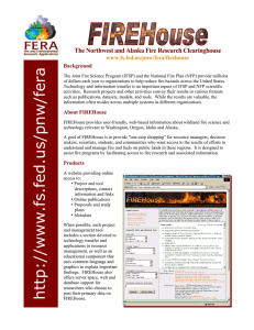 The Northwest and Alaska Fire Research Clearinghouse www.fs.fed.us/pnw/fera/firehouse