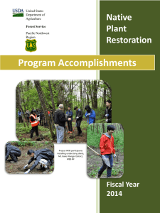 Program Accomplishments  Native Plant