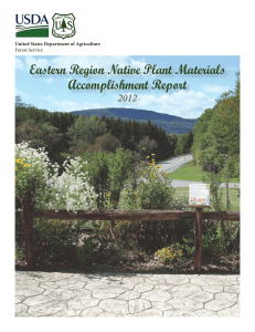 Eastern Region Native Plant Materials Accomplishment Report  2012