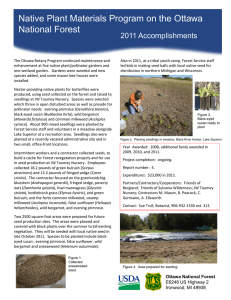 Native Plant Materials Program on the Ottawa Title text here National Forest