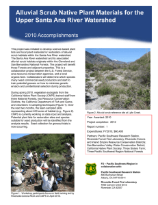 Title text here Alluvial Scrub Native Plant Materials for the 2010 Accomplishments