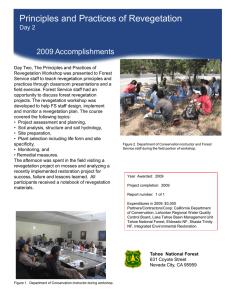 Principles and Practices of Revegetation Title text here 2009 Accomplishments Day 2