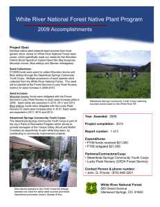 Title text here White River National Forest Native Plant Program 2009 Accomplishments