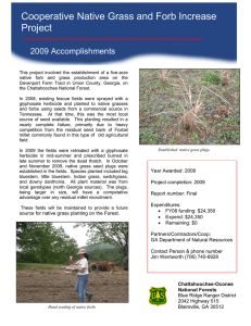 Cooperative Native Grass and Forb Increase Project 2009 Accomplishments