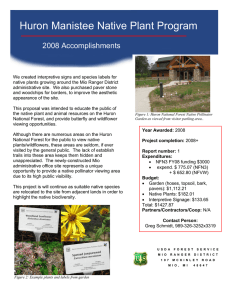 Huron Manistee Native Plant Program 2008 Accomplishments