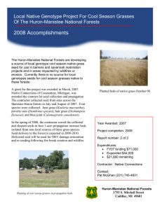 2008 Accomplishments Local Native Genotype Project For Cool Season Grasses