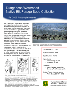 Dungeness Watershed Native Elk Forage Seed Collection FY 2007 Accomplishments