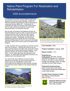 Native Plant Program For Restoration and Rehabilitation 2006 Accomplishments