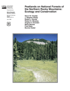 Peatlands on National Forests of the Northern Rocky Mountains: Ecology and Conservation