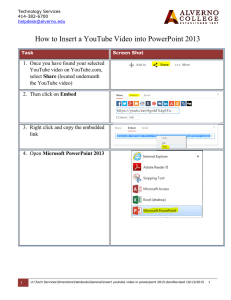 How to Insert a YouTube Video into PowerPoint 2013