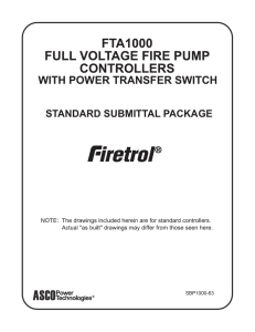 WITH POWER TRANSFER SWITCH STANDARD SUBMITTAL PACKAGE SBP1000-63