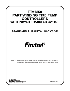 WITH POWER TRANSFER SWITCH STANDARD SUBMITTAL PACKAGE SBP1250-61