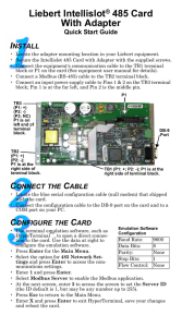 Liebert Intellislot 485 Card With Adapter I