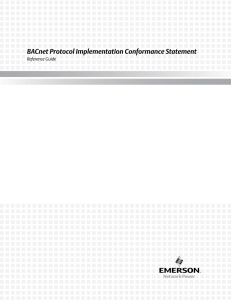BACnet Protocol Implementation Conformance Statement Reference Guide
