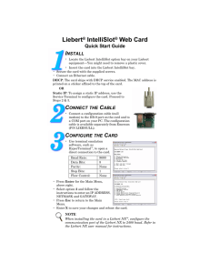 Liebert IntelliSlot Web Card I