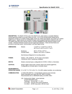 Specification for SiteI/O 16/16