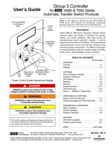 User’s Guide Group 5 Controller for 4000 &amp; 7000 Series